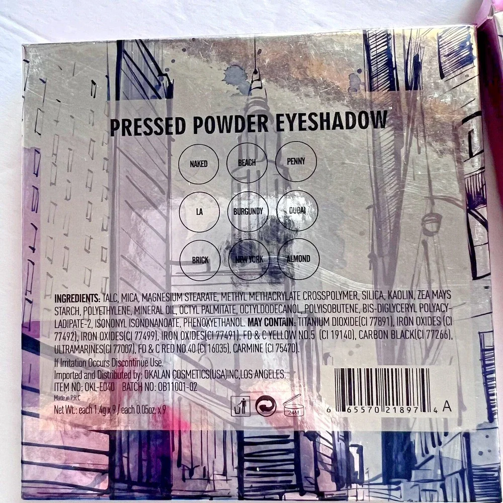 OKALAN FANCY‎ EYESHADOW PRESSED POWDER THE BURGUNDY PALETTE BRAND NEW